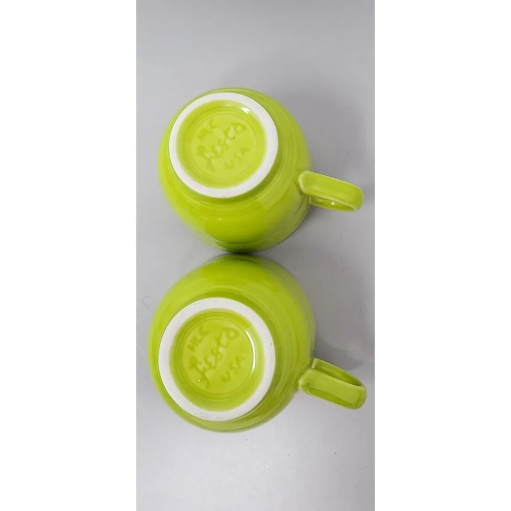Set Of 5 Homer Laughlin Fiestaware Assorted Colored Ceramic Mugs‎ With Handle